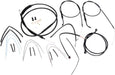 BURLY BRAND CABLE KIT 16" BLACK VINYL STAINLESS STEEL HANDLEBAR W/O ABS - 06100754 - Hogparts UK