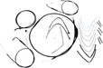BURLY BRAND CABLE KIT 14" BLACK VINYL STAINLESS STEEL HANDLEBAR W/O ABS - 06100755 - Hogparts UK