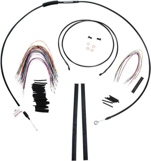 BURLY BRAND CABLE KIT 15" BLACK VINYL STAINLESS STEEL HANDLEBAR W/ABS - 06100761 - Hogparts UK
