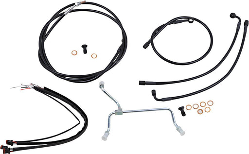BURLY BRAND CABLE KIT 13" BLACK VINYL STAINLESS HANDLEBAR W/O ABS - 06100814 - Hogparts UK