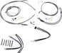 BURLY BRAND CABLE KIT 14" BRAIDED STAINLESS STEEL HANDLEBAR W/ABS - 06101663 - Hogparts UK