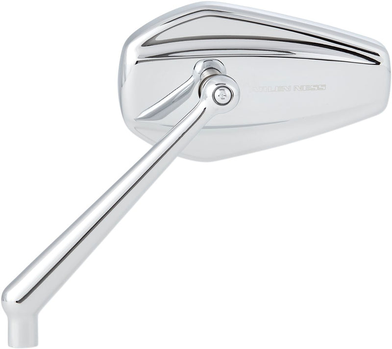 Arlen Ness Mini Stocker Forged Mirror - Aluminum, Side View, Each - Chrome / Silver