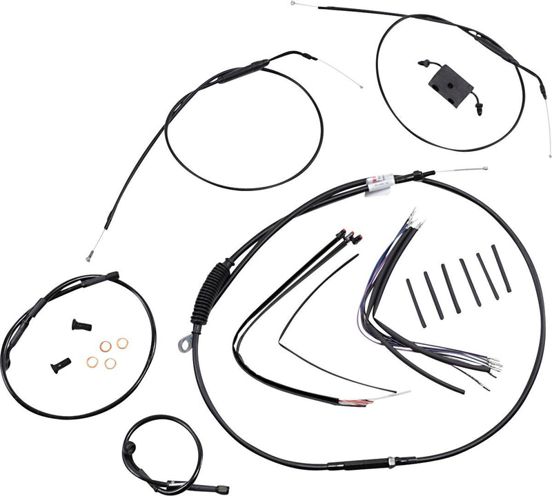 Burly Brand Extended Handlebar Cable and Brake Line Kit for Sportsters with ABS #B30-1229