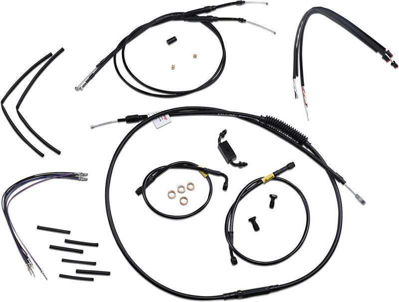 Burly Brand Handlebar Cable and Brake Line Kit for Wide Glide Gorilla Handlebars #B30-1214