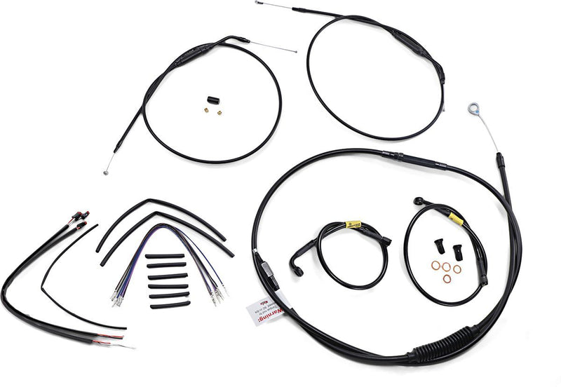 Burly Brand Handlebar Cable and Brake Line Kit for Wide Glide Gorilla Handlebars #B30-1215