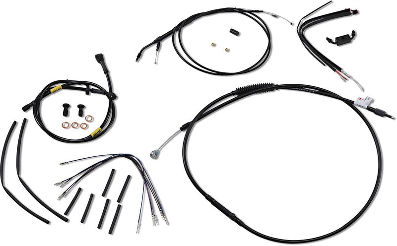 Burly Brand Handlebar Cable and Brake Line Kit for Wide Glide Gorilla Handlebars #B30-1216