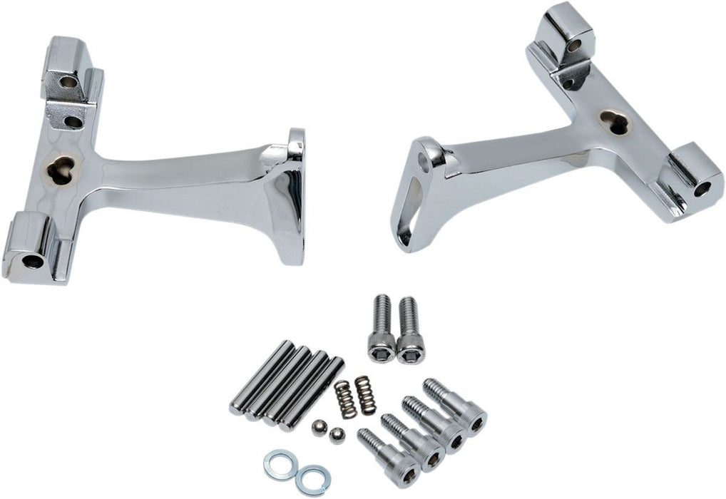Drag Specialties Passenger Floorboard Mounts Chrome - Part #16210392 - Hogparts UK