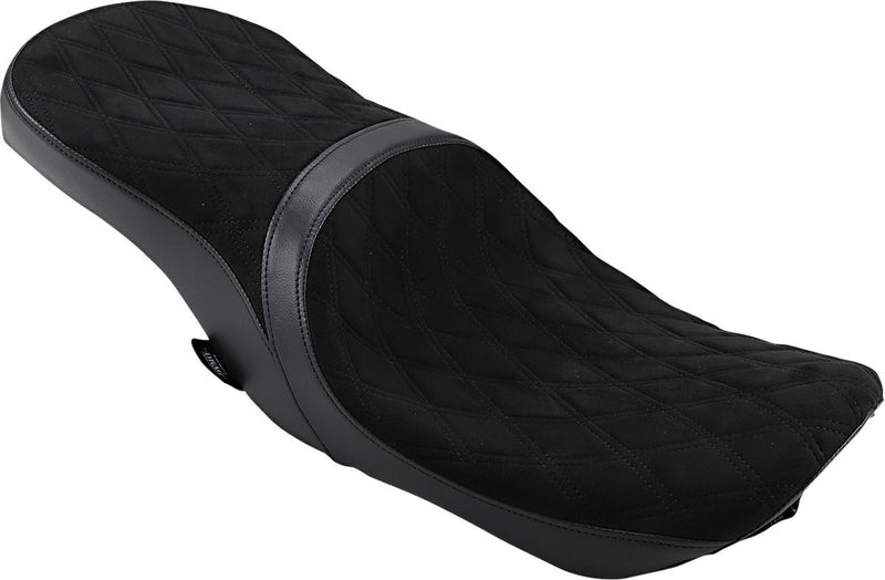 DRAG Specialties Seats Low Profile Touring Seat - Each, 2-Up Seat, Leather /  Vinyl - Black for Harley-Davidson Touring & Trike 2008-2024