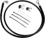 Drag Specialties Front Brake Line Black Vinyl Coated Stainless Steel Extended 4" - Part #17412570 - Hogparts UK