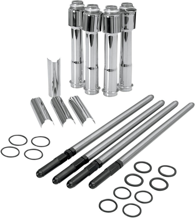 S&S Adjustable or Quickee Pushrod Kit with Cover Kit #930-0024