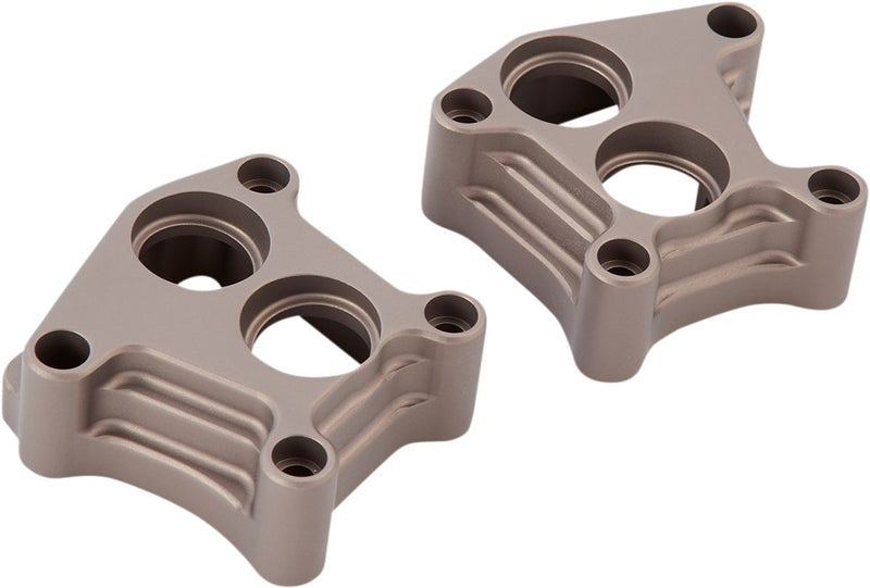 Arlen Ness 10 Gauge Lifter Block Covers - Pair, 6061-T6 Billet Aluminum - Anodized / Titanium for Harley-Davidson Touring, Softail, Dyna & Trike 1999-2017