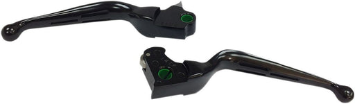 Drag Specialties Slotted Wide Blade Lever Sets Matte Black - Part #06101985 - Hogparts UK