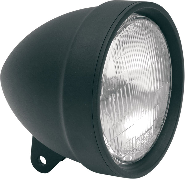 Drag Specialties Headlight Die-Cast 5.75" Clear Lens Matte Black - Part #20010207 - Hogparts UK