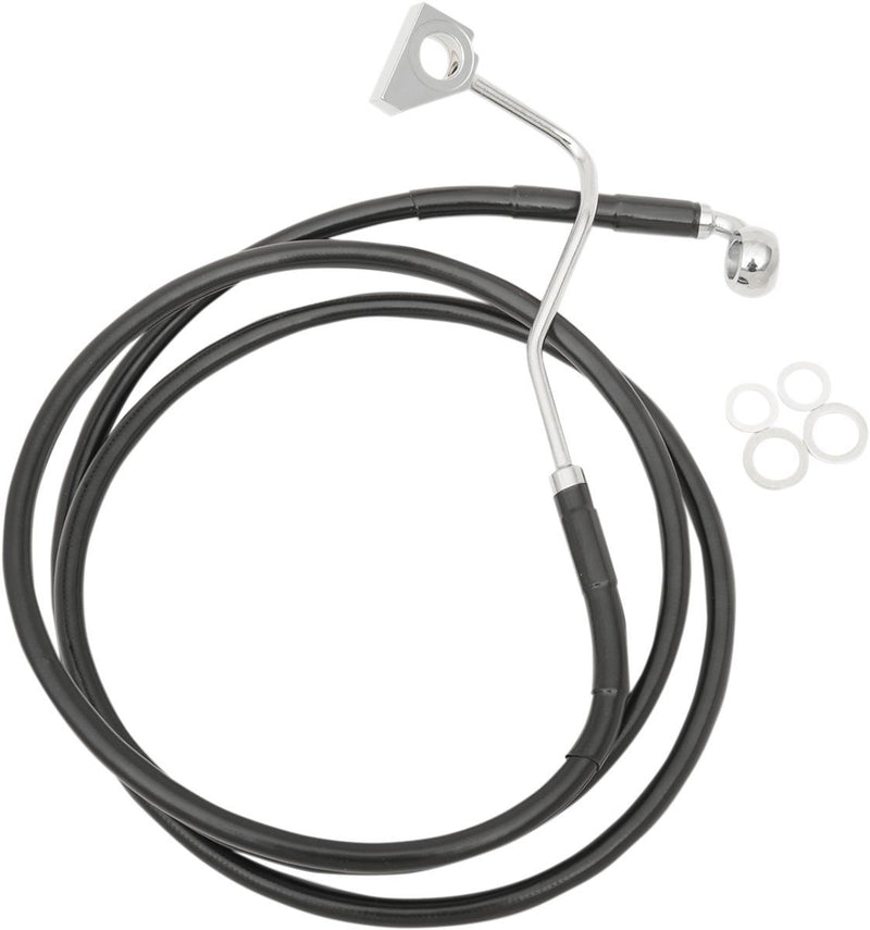 Drag Specialties Brake Line Kit Front Standard Length Black Vinyl Stainless Steel - Part #17414504 - Hogparts UK