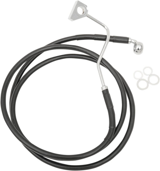 Drag Specialties Brake Line Kit Front Standard Length Black Vinyl Stainless Steel - Part #17414504 - Hogparts UK
