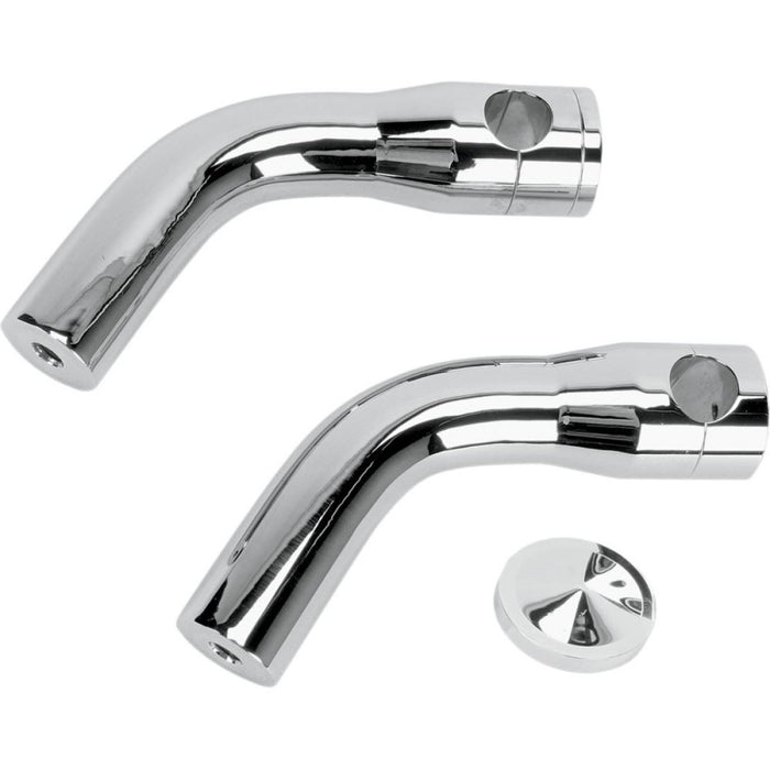Accutronix  Risers Elite Pullback 6" Chrome - Part #136398 - Hogparts UK
