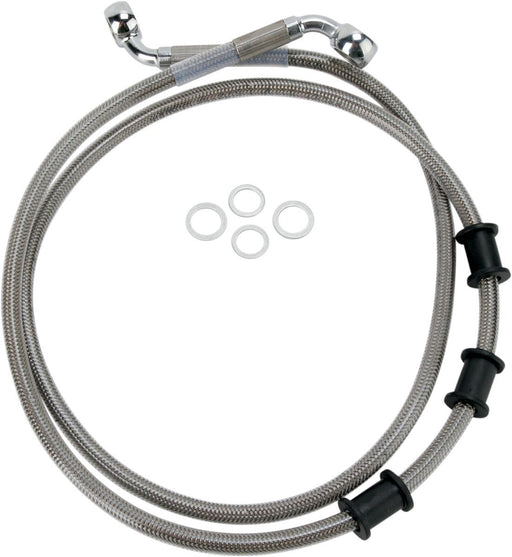 Drag Specialties Front Brake Line Stainless Steel Extended 8" - Part #17412844 - Hogparts UK