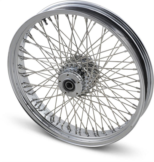 Drag Specialties Front Wheel 21X3.5 Dual-Disc 80-Spoke Chrome - Part #02030407 - Hogparts UK