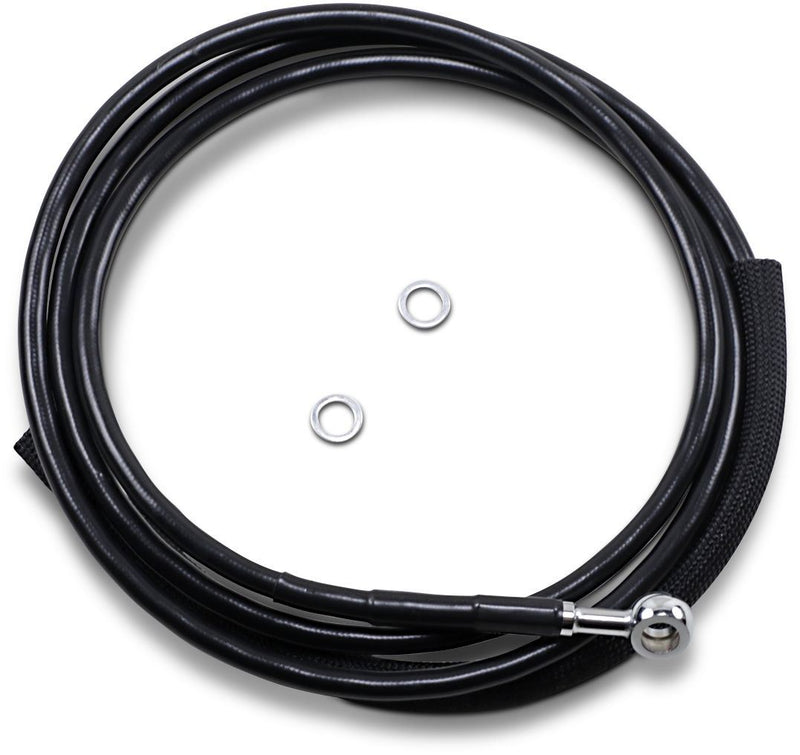 Drag Specialties Clutch Line Black Vinyl Coated + 4" Stainless Steel Hydraulic - Part #06610054 - Hogparts UK