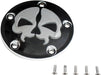 Drag Specialties Cover Points 5-Hole Split Skull Black - Part #09401613 - Hogparts UK
