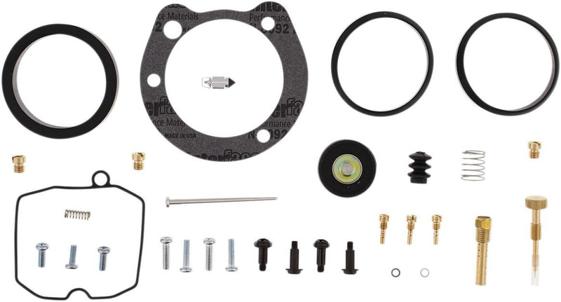 All Balls CV Carburetor Rebuild Kit - Brass /  Rubber - Black / Gold for Harley-Davidson Touring, Softail & Dyna 2000-2006