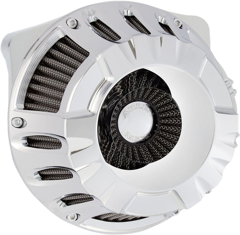 Arlen Ness Inverted Series Air Cleaner Kit - CNC Billet Aluminum - Chrome for Harley-Davidson Touring, Softail, Dyna & Trike 2008-2017