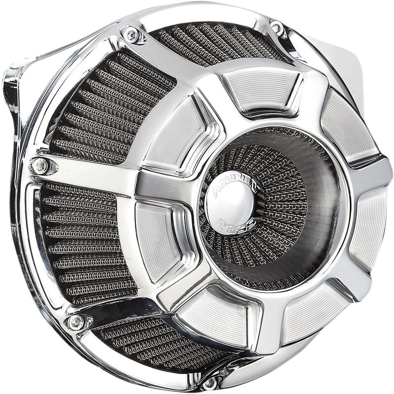 Arlen Ness Inverted Series Air Cleaner Kit - CNC Billet Aluminum - Chrome for Harley-Davidson Touring, Softail, Dyna & Trike 2017-2024