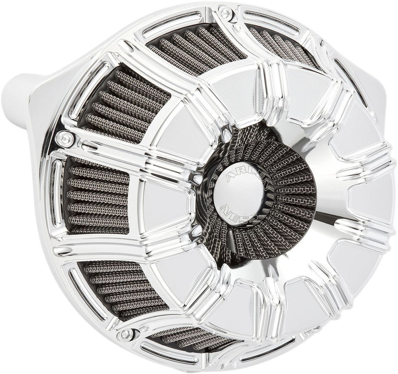 Arlen Ness Inverted Series Air Cleaner Kit - CNC Billet Aluminum - Chrome for Harley-Davidson Touring, Softail, Dyna & Trike 2017-2024