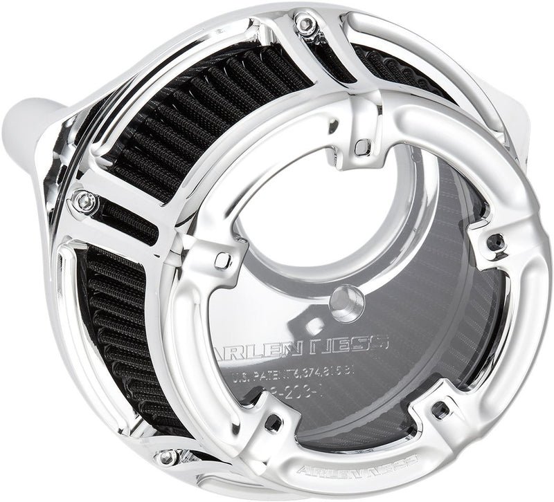 Arlen Ness Method™ Clear Series Air Cleaner - Each, CNC Billet Aluminum /  Polycarbonate - Chrome for Harley-Davidson Touring, Softail, Dyna & Trike 2017-2024