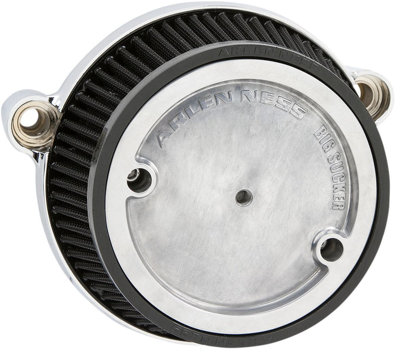 Arlen Ness Big Sucker™ Stage 1 Air Cleaner Kit - Aluminum - Black / Chrome for Harley-Davidson Touring, Softail, Dyna & Trike 2017-2024