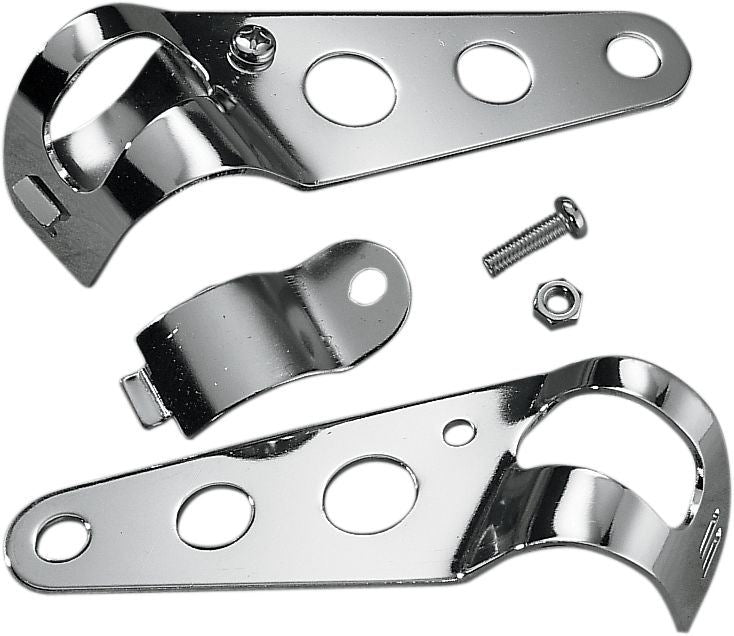 Drag Specialties Side-Mount Headlight Bracket Chrome - Part #DS285050 - Hogparts UK