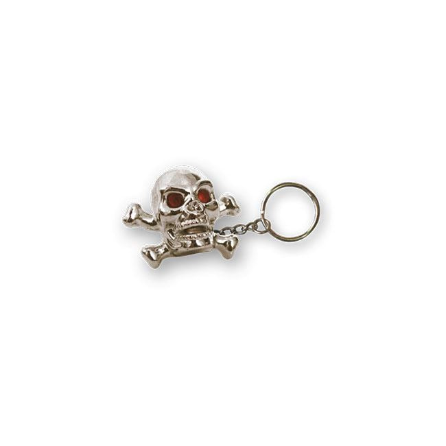 TRIKTOPZ SKULL N BONES KEY CHAIN CHROME - <br><br>Part #555605 - hogparts-uk.myshopify.com