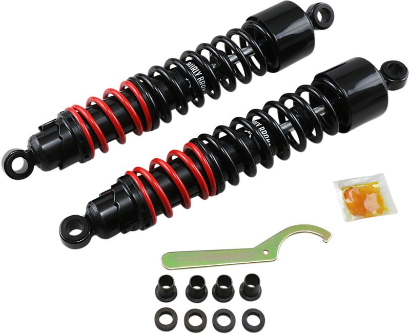 BURLY BRAND SHOCKS 15" STILETTO BLACK W/RED & BLACK SPRINGS - 13100932 - Hogparts UK