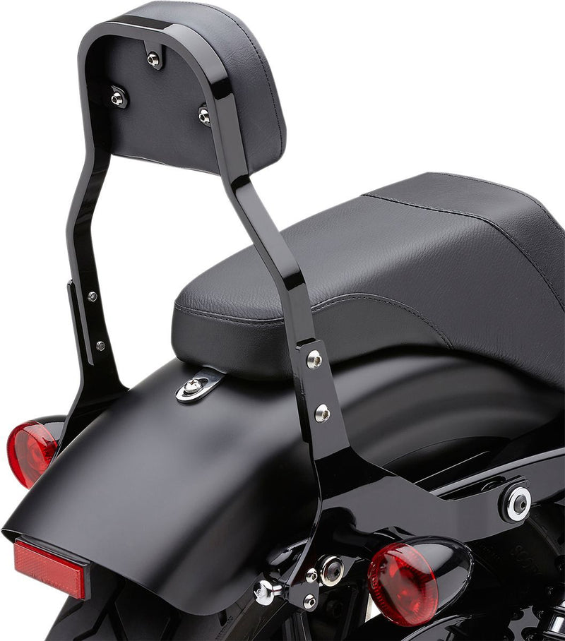 Cobra Detachable Backrest Kit - Mini, Square, Steel - Black for Harley-Davidson Softail 2000-2017