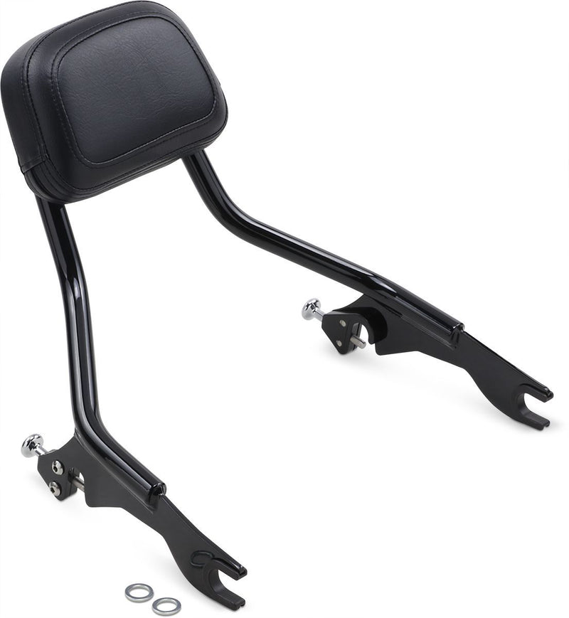 Cobra Short Detachable Backrest - Round /  Short, Each, Steel - Black for Harley-Davidson Touring & Trike 2009-2026