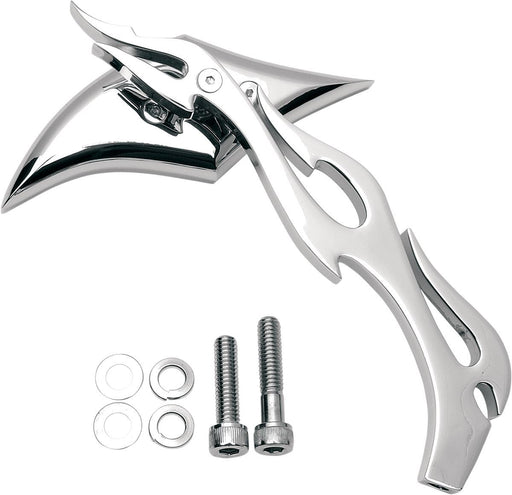 Drag Specialties Mirror Gothic/Flame Right Chrome - Part #06400036 - Hogparts UK
