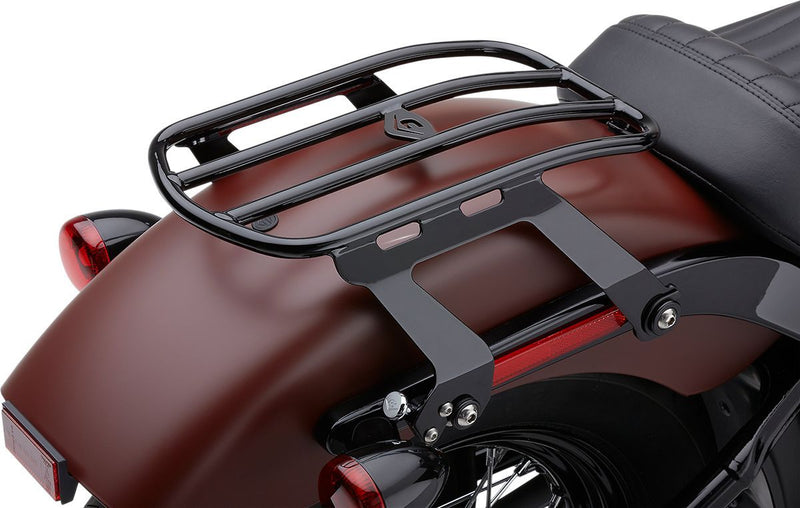 Cobra Detachable Solo Luggage Rack - Each - Black / Gloss for Harley-Davidson Softail & Dyna 2018-2026