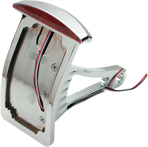 Drag Specialties Side Mount Led Taillight/License Plate Vertical Curved - Part #09066041 - Hogparts UK