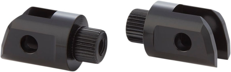 Arlen Ness Splined Peg Mount - Aluminum, Pair, Foot Peg - Black