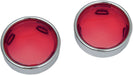 Drag Specialties Deuce-Style Turn Signal Deep-Dish Lens W/ Chrome Trim Ring Red - Part #20200549 - Hogparts UK