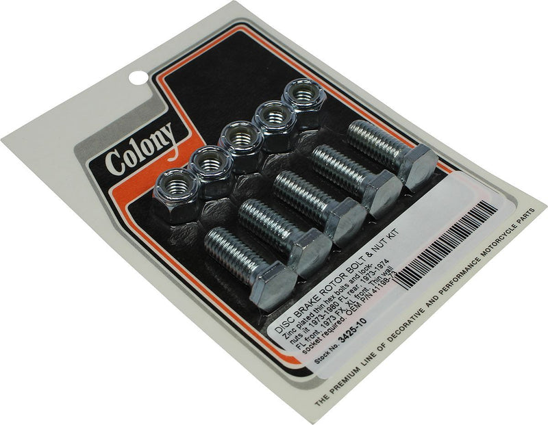 Colony Disc Brake Rotor Bolt and Nut Kit #3425-10