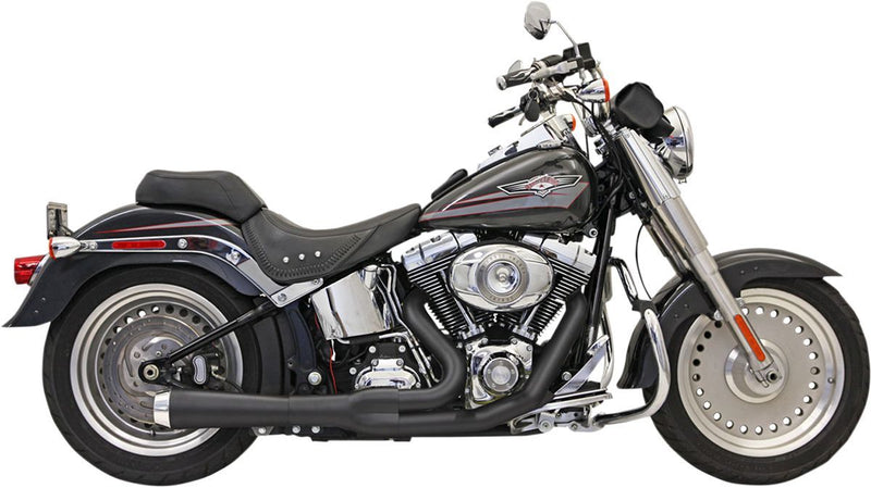 Bassani Xhaust Road Rage 2:1 Exhaust System - Short, Aluminum /  Steel, Each - Black for Harley-Davidson Softail 1985-2017