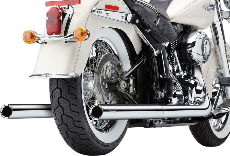 Cobra Bad Hombre Dual Exhaust System - Bad Hombre Duals, Full System, Aluminum /  Steel - Chrome for Harley-Davidson Softail 2012-2017