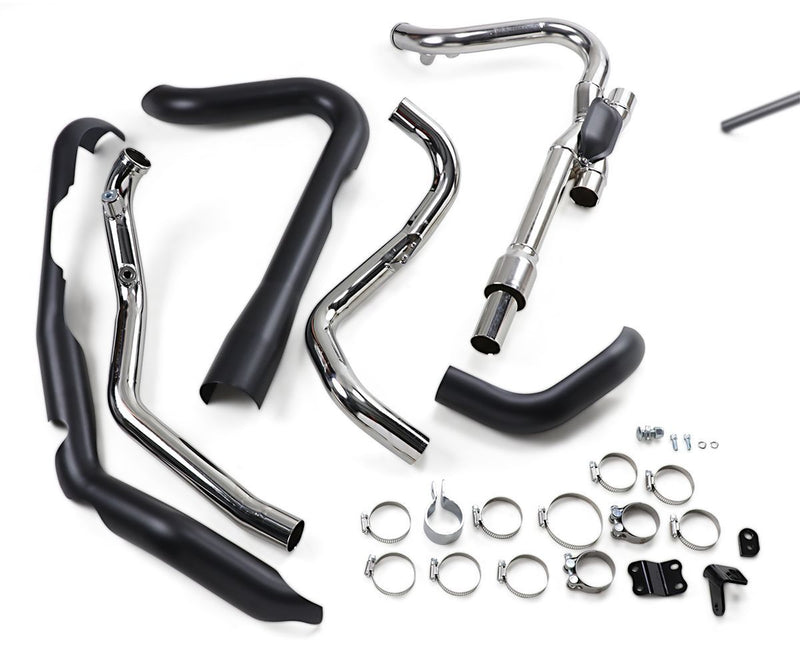 Cobra Dual Bungs Pro Chamber Headpipe - Each - Black for Harley-Davidson Touring 2017-2024