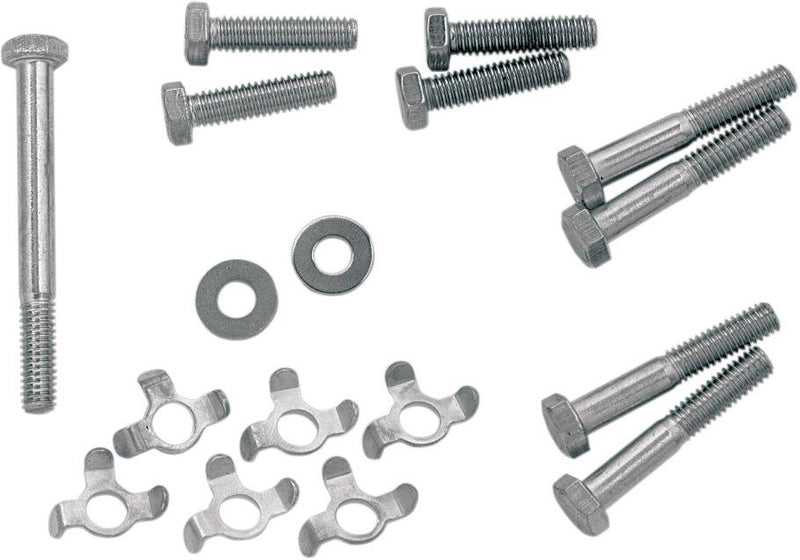 Colony Inner Primary Mounting Kit - Hex - Raw / Silver for Harley-Davidson Softail & Dyna 1986-1993