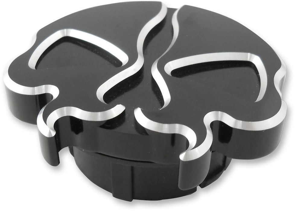 Drag Specialties Gas Caps Dummy Split Skull Black - Part #07030790 - Hogparts UK