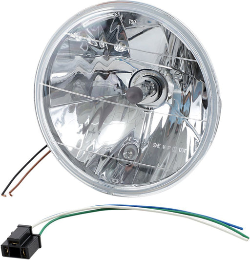 Drag Specialties Headlight 7" W/ Running Light Chrome H4 55/60W - Part #DS280189 - Hogparts UK