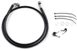 Drag Specialties Front Brake Line Black Vinyl Coated Stainless Steel Extended 4" - Part #17412558 - Hogparts UK