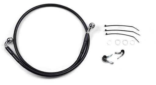 Drag Specialties Front Brake Line Black Vinyl Coated Stainless Steel - Part #17412556 - Hogparts UK