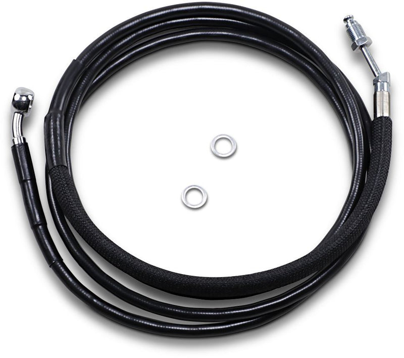 Drag Specialties Clutch Line Black Vinyl Coated + 8" Stainless Steel Hydraulic - Part #06610044 - Hogparts UK